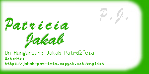 patricia jakab business card